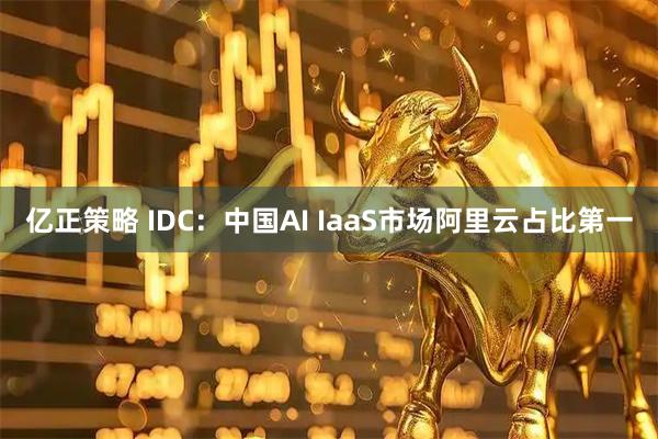 亿正策略 IDC：中国AI IaaS市场阿里云占比第一