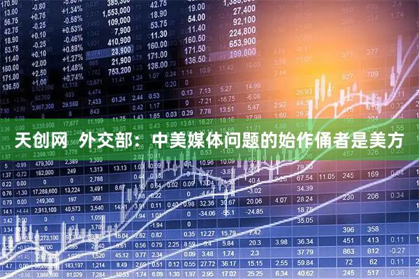 天创网  外交部：中美媒体问题的始作俑者是美方